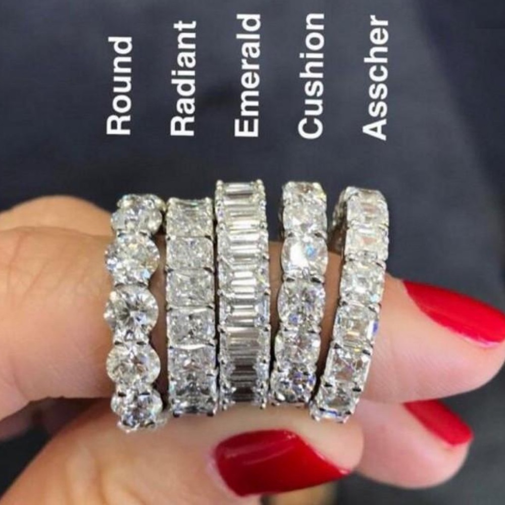 Sterling silver CZ eternity ring - Picture 3 of 6